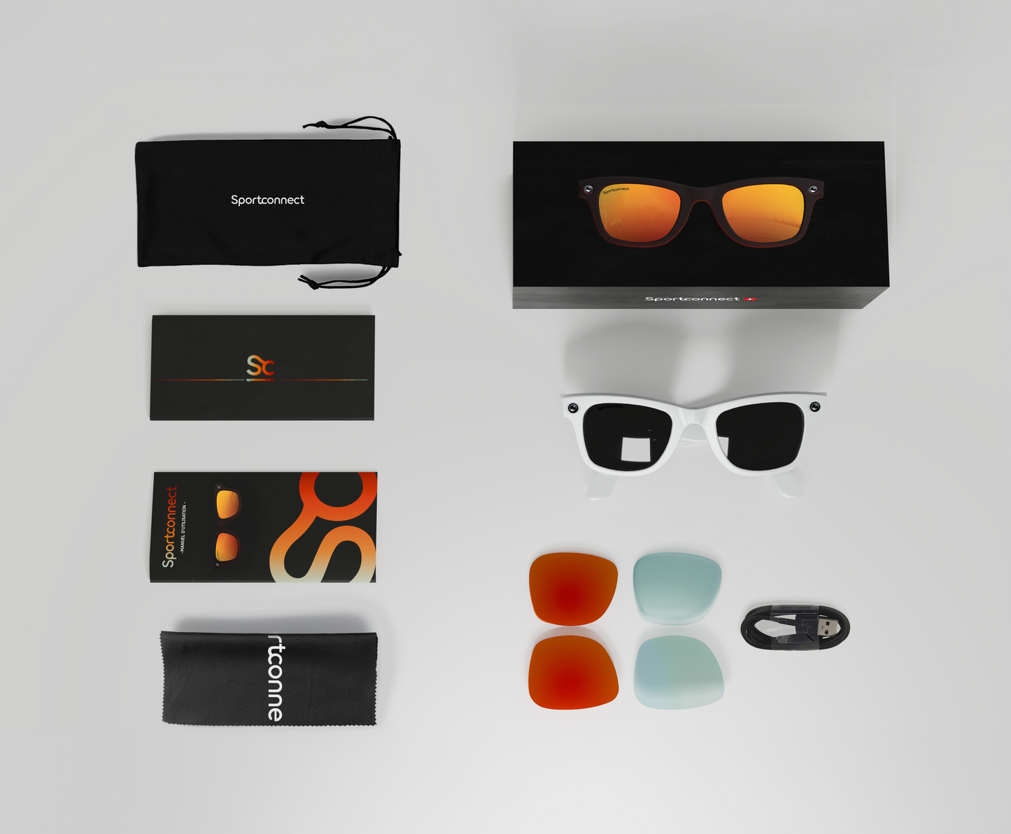 Lunette Sportconnect FLEX-White