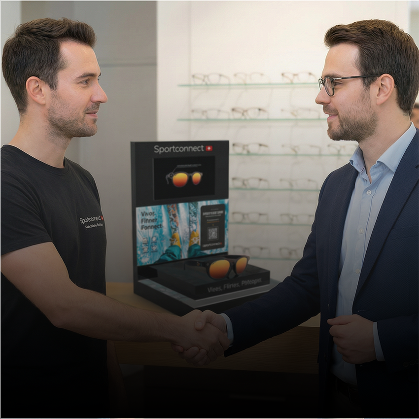 Opticien lunettes caméra intelligentes pour capturer des vidéos sportives mains libres